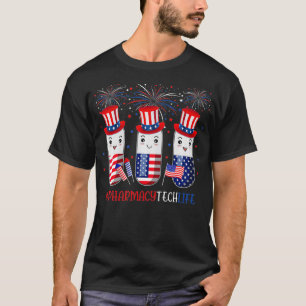 T-shirt Pharmacien Tech pilules amusante American Patrioti