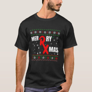 T-shirt Pharmacien Ugly Xmas Pharmacist Joyeux Noël