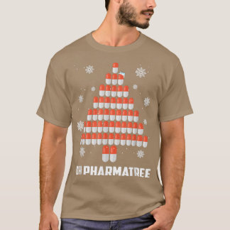 T-shirt Pharmaciste Arbre de Noël Pharmacien Cadeau Drôle