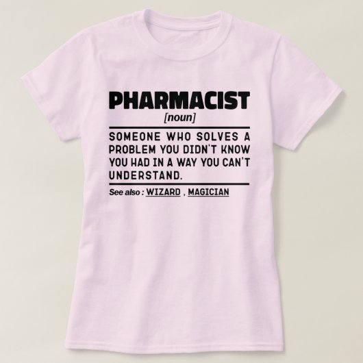 T-shirt Pharmaciste Noun Employé de la pharmacie (Design devant)