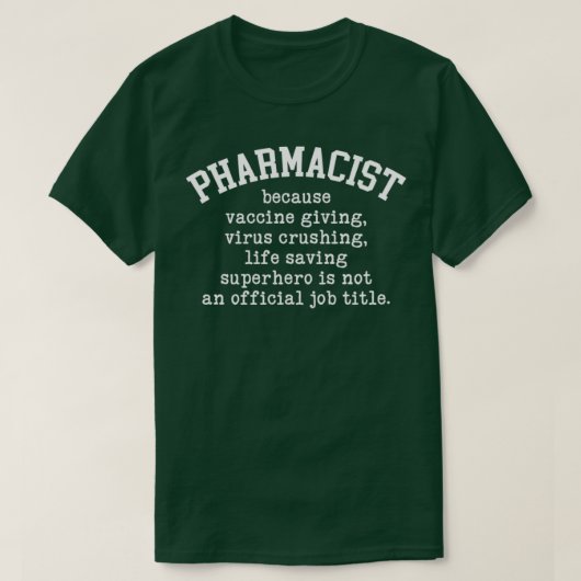 T-shirt Pharmaciste Superhero (Design devant)