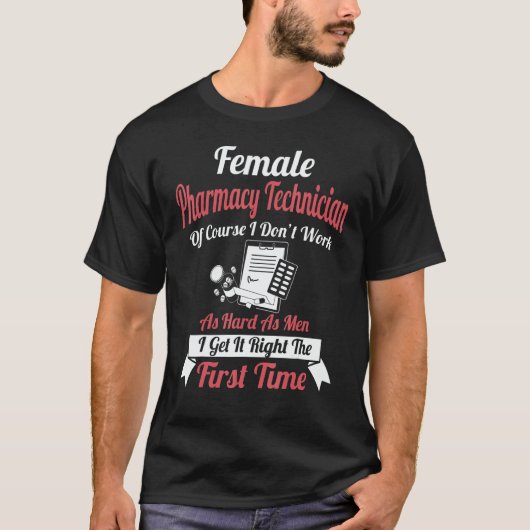 T-shirt Pharmacy Technician Apparel  Top  Techs Design (Devant)