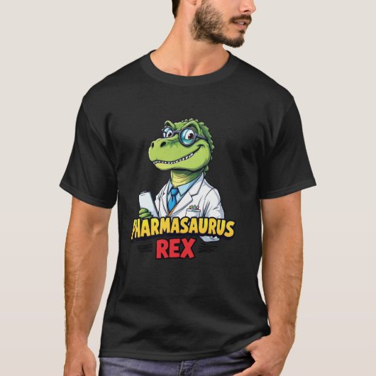 T-shirt Pharmasaurus Rex Pharmacien Technicien en pharmaci (Devant)