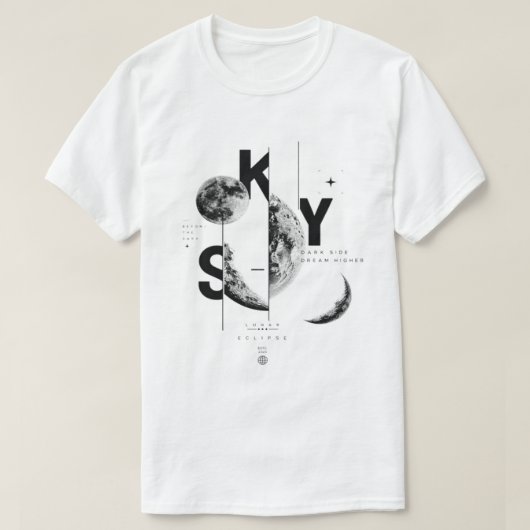 T-Shirt Phase Lunaire Ciel (Design devant)