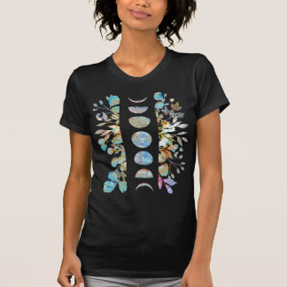 T-shirt Phases de la lune botanique Crystal Pastel