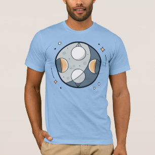 T-shirt Phases de la lune dans la conception de l'équilibr