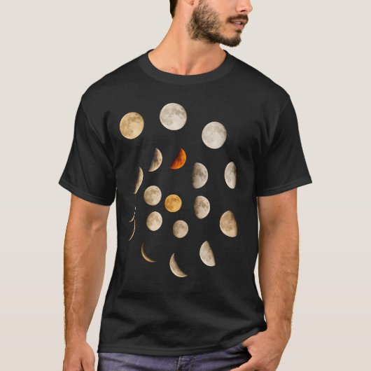 T-shirt Phases de la spirale de lune (Devant)