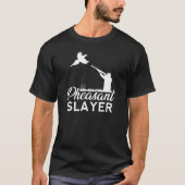 T-shirt Pheasant Slayer Hunting Hunter Bird Plucking Retro (Devant)