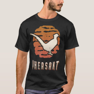 T-shirt Pheasant Vintage Retro Classic Animal Sunset