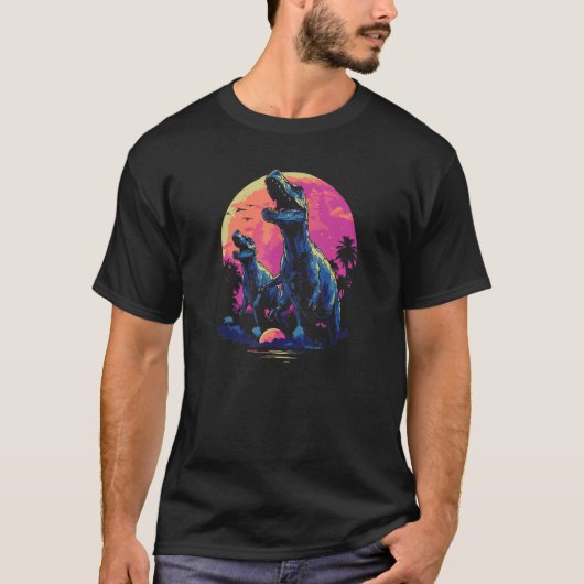 T-shirt Phenomenal Howling Rex Dinosaur Pack Retro Awesome (Devant)
