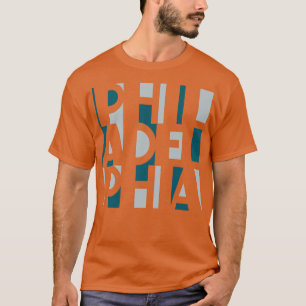 T-SHIRT PHILADELPHIE ARGENT MINUIT VERT MOT ART PHILLE