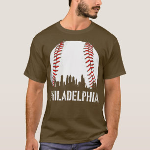 T-shirt Philadelphie Baseball Philly Downtown Skyline s