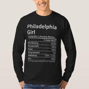 T-shirt Philadelphie Girl Pa Pennsylvania Funny City Home