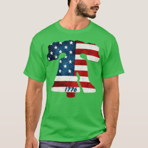 T-shirt Philadelphie Liberty Bell American Flag Grunge 177