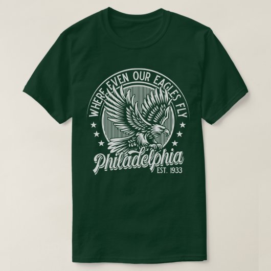T-shirt Philadelphie où même nos aigles volent en v3 (Design devant)