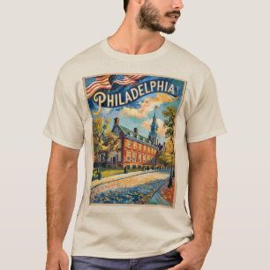 T-shirt Philadelphie Pennsylvanie États-Unis Retro Van Gog