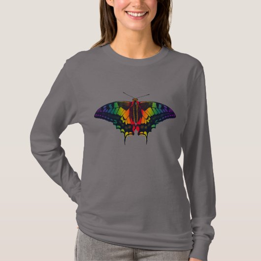 T-shirt Philadelphie Rainbow Pride Flag Swallowtail (Devant)