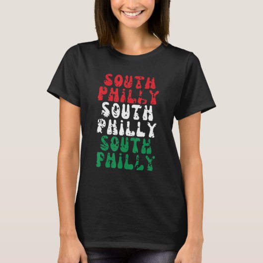 T-shirt Philadelphie Sud Philly Drapeau Italien Ville Broc (Devant)