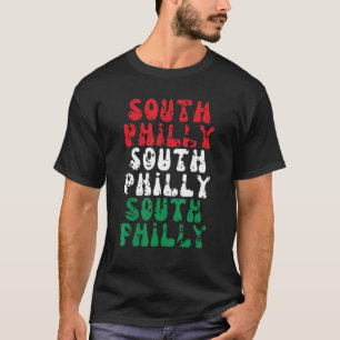 T-shirt Philadelphie Sud Philly Italien Drapeau Ville Bord