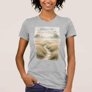 T-shirt Philippians 4:13 Christian Women's Tee Shirt