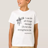 T-shirt Philippiens 4:13 Bible Scripture KJV Citation du g (Devant)