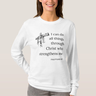 T-shirt Philippiens 4:13 Bible Scripture KJV Citation Femm