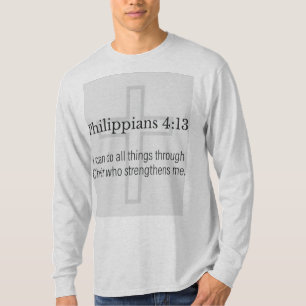 T-shirt Philippiens 4:13 Chemise pour hommes à manches lon