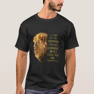 T-shirt Philippiens 4 13 Versets de lion religieux drôle C