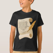 T-shirt Philippiens 4:8 KJV Bible Citation Scroll Boy's (Devant)