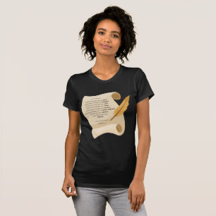 T-shirt Philippiens 4:8 KJV Bible Citation Scroll Femmes
