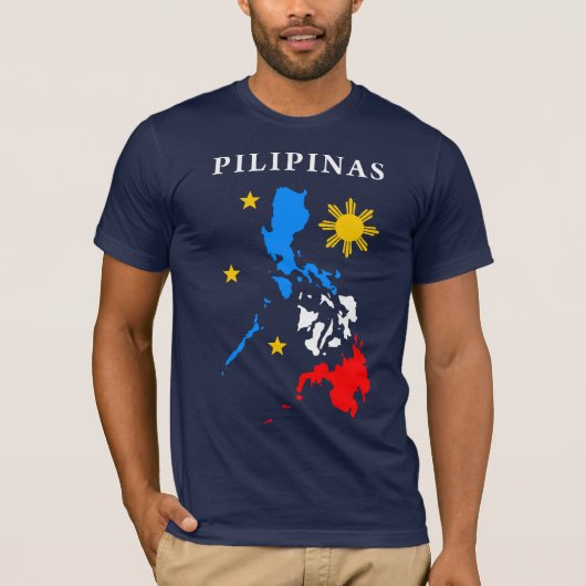 T-shirt philippin de carte (Devant)