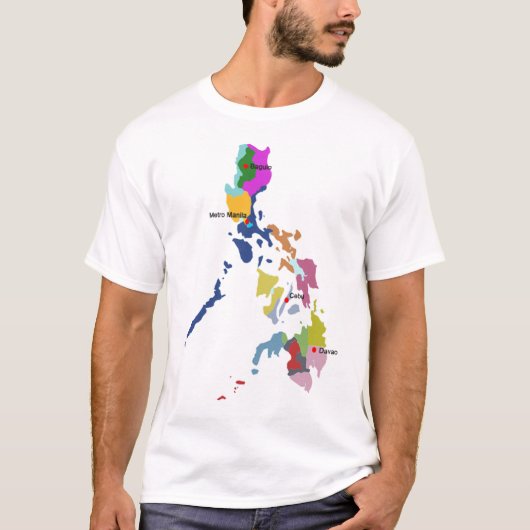 T-shirt philippin de carte (Devant)
