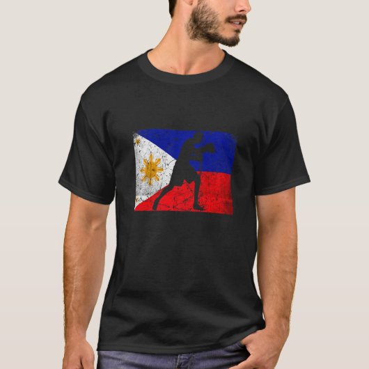 T-shirt Philippine Boxe Drapeau Boxe Philippine (Devant)