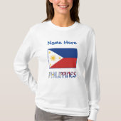 T-shirt Philippine Drapeau bleu Personnalisation (Devant)