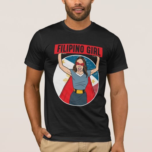 T-shirt Philippine Girl Pride Pinoy Fierté (Devant)