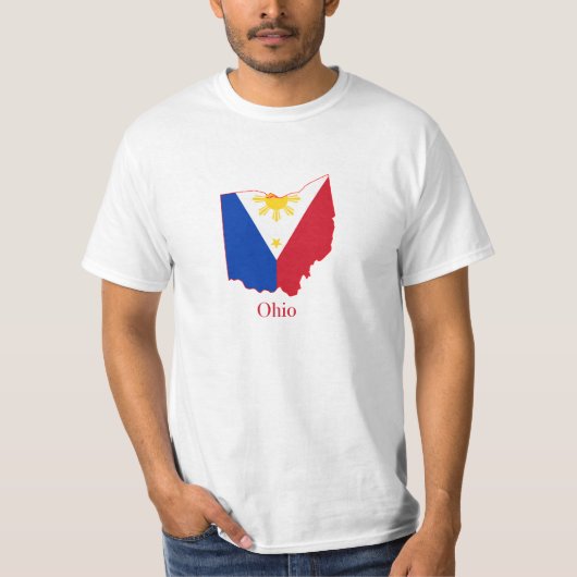 T-shirt Philippines diminuent au-dessus de la carte de (Devant)