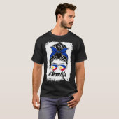 T-shirt Philippines Drapeau Philippines Maman Messager Bun (Devant entier)