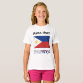 T-shirt Philippines et drapeau philippin et votre nom (Devant entier)
