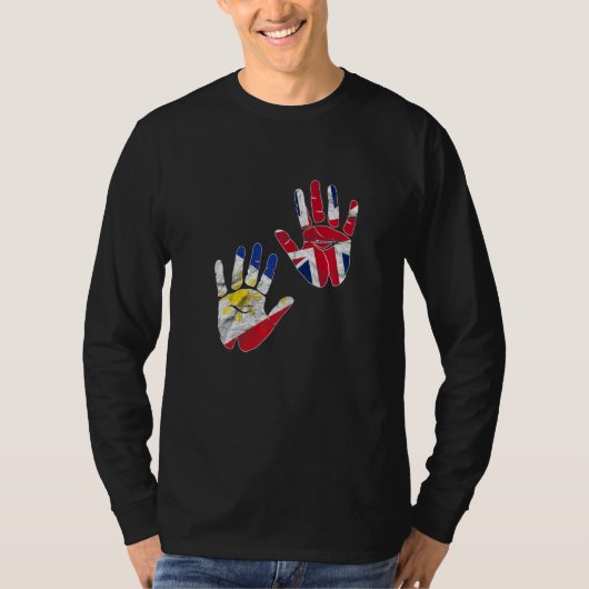T-shirt Philippines Fier drapeau philippin Uk Englan (Devant)