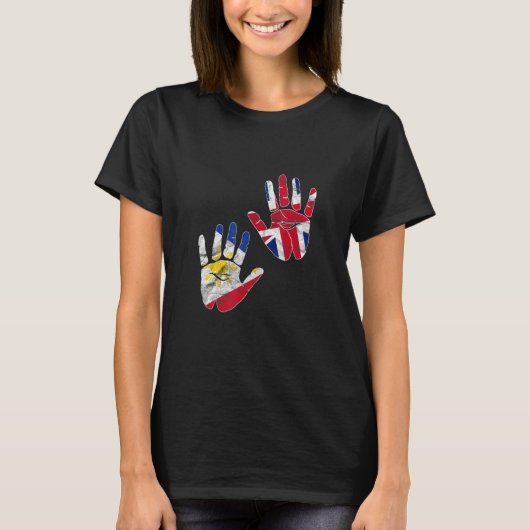 T-shirt Philippines Fier drapeau philippin Uk Englan (Devant)