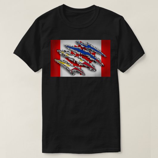T-shirt Philippines Fier Philippine Canada Drapeau Canadie (Design devant)