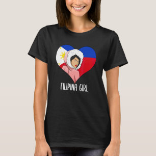 T-shirt Philippines Filipina Alaska Femme Fille Drapeau Al