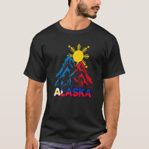 T-shirt Philippines Filipino Alaska Ice Flag Mountain Alas