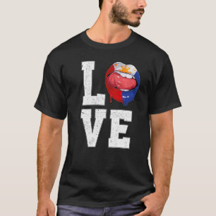 T-shirt Philippines Flag Football Fan Love Filipino