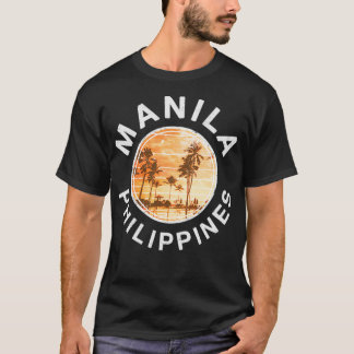 T-shirt Philippines Manille Retro Sunset Filipino