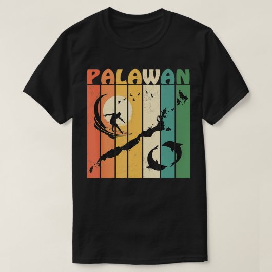 T-shirt Philippines Palawan Surf (Design devant)