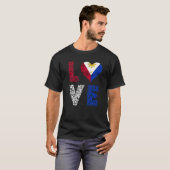 T-shirt Philippines Pinoy Love Pride Philippine F (Devant entier)