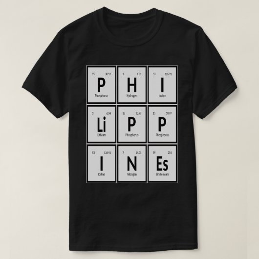 T-shirt Philippines Table des éléments (Design devant)