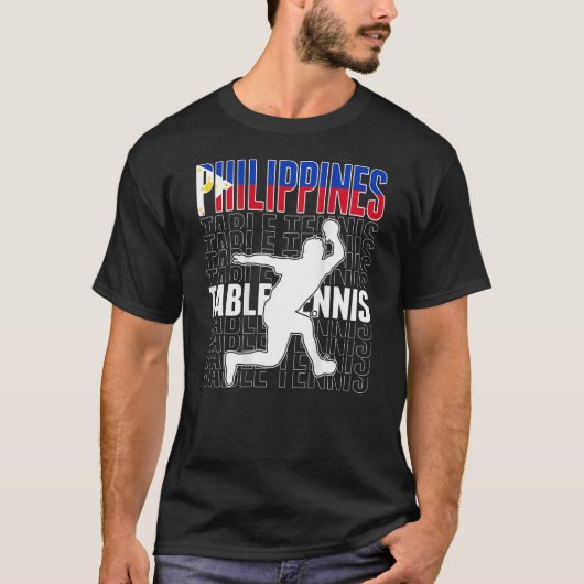 T-shirt Philippines Table Tennis Fans Philippine Flag Pin (Devant)