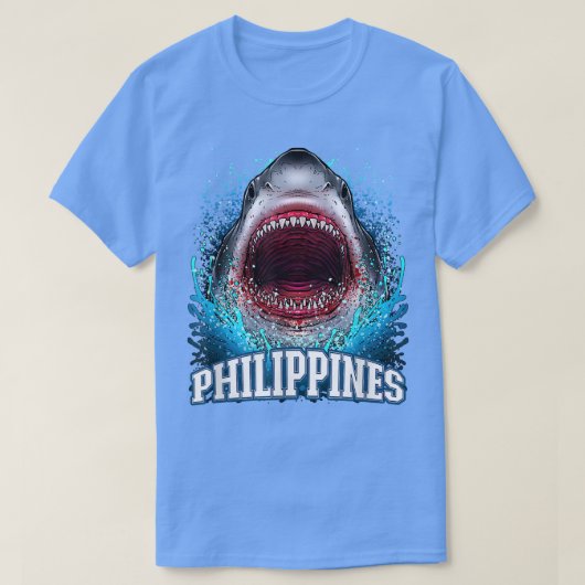 T-shirt Philippines Vacances Great White Shark Beach Trip  (Design devant)